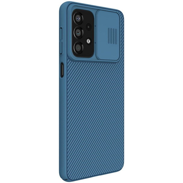 Samsung Galaxy A33 5G NILLKIN Black Mirror Series PC Camshield Full Coverage Dust-proof Scratch Resistant Phone Case(Blue)
