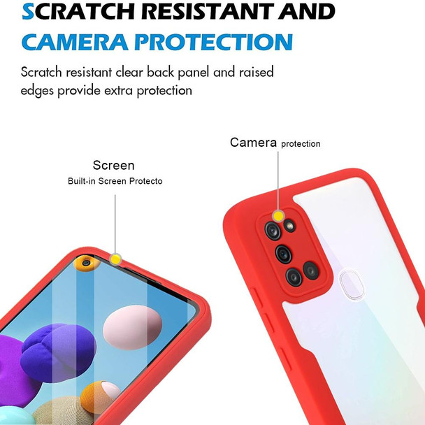 Samsung Galaxy A21s Acrylic + TPU 360 Degrees Full Coverage Shockproof Phone Case(Red)