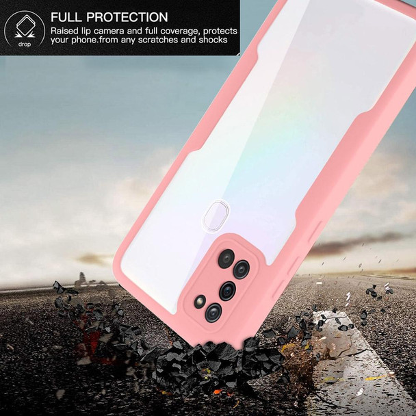 Samsung Galaxy A21s Acrylic + TPU 360 Degrees Full Coverage Shockproof Phone Case(Pink)