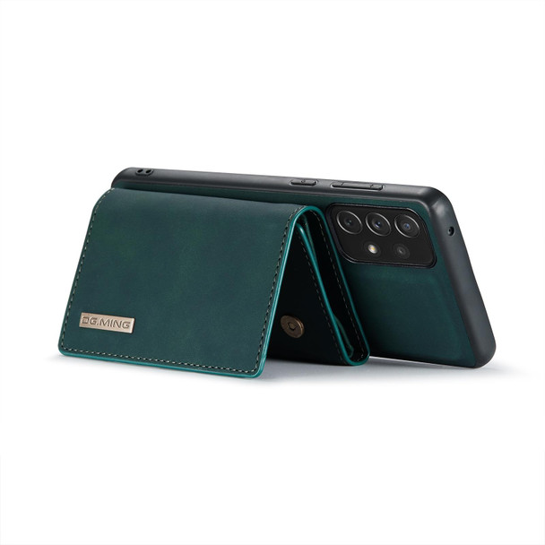 Samsung Galaxy A73 5G DG.MING M1 Series 3-Fold Multi Card Wallet + Magnetic Phone Case(Green)