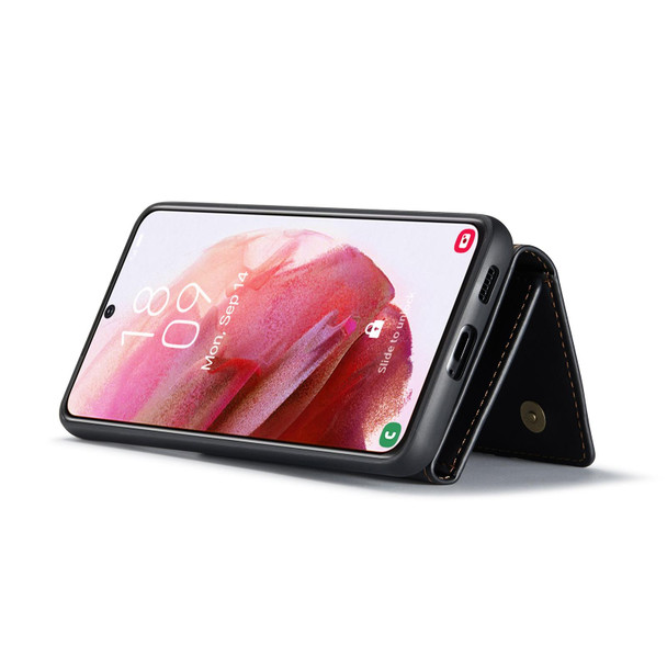 Samsung Galaxy S22 5G DG.MING M1 Series 3-Fold Multi Card Wallet + Magnetic Phone Case(Black)