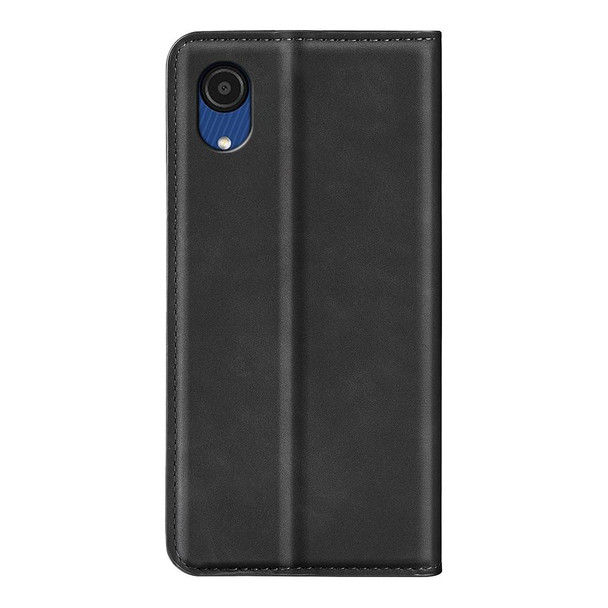 Samsung Galaxy A03 Core Retro-skin Magnetic Leather Case(Black)