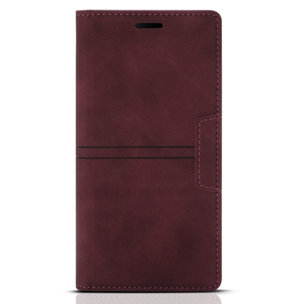 Samsung Galaxy S10e Dream Magnetic Suction Business Horizontal Flip PU Leather Case with Holder & Card Slot & Wallet(Wine Red)