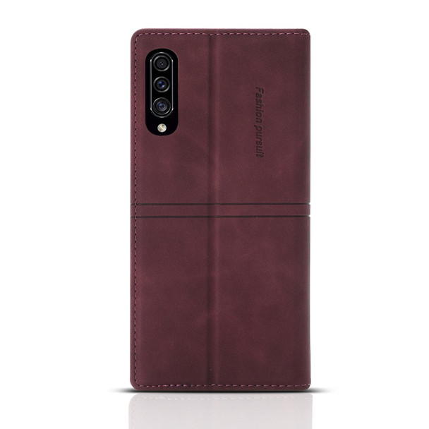 Samsung Galaxy A50 / A30s / A50s Dream Magnetic Suction Business Horizontal Flip PU Leather Case with Holder & Card Slot & Wallet(Wine Red)