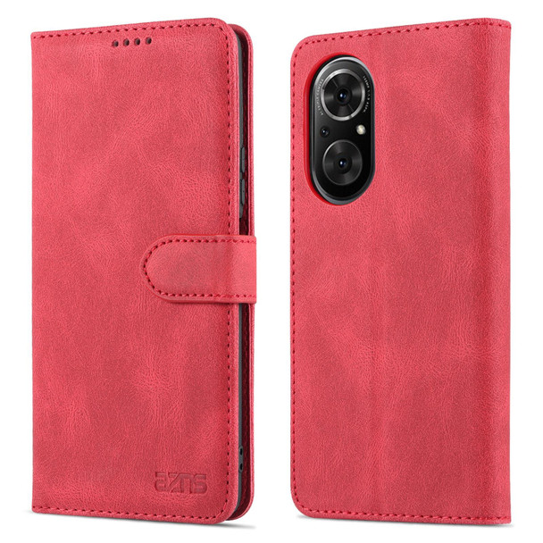 Honor 50 SE AZNS Dream II Skin Feel PU+TPU Horizontal Flip Leather Case with Holder & Card Slots & Wallet(Red)