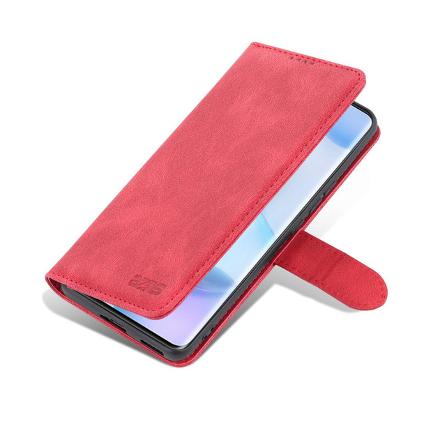 Honor 50 Pro AZNS Dream II Skin Feel PU+TPU Horizontal Flip Leather Case with Holder & Card Slots & Wallet(Red)