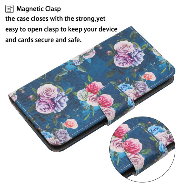 Samsung Galaxy S10e Painted Pattern Horizontal Flip Leather Case with Holder & Card Slot & Wallet(Fluorescent Rose)