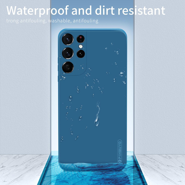 Samsung Galaxy S21 Ultra 5G PINWUYO Touching Series Liquid Silicone TPU Shockproof Case(Blue)