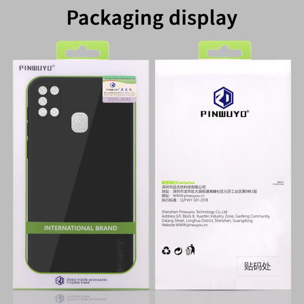 Samsung Galaxy A21s PINWUYO Touching Series Liquid Silicone TPU Shockproof Case(Black)