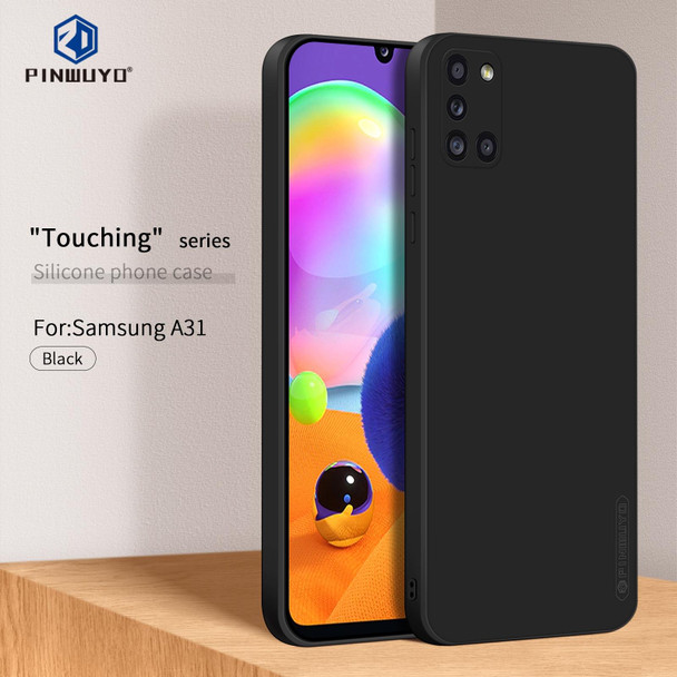 Samsung Galaxy A31 PINWUYO Touching Series Liquid Silicone TPU Shockproof Case(Black)