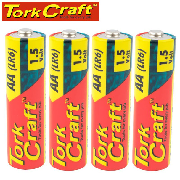 BATTERY AA 1.5V X4 PACK LR6 4S SHRINK WRAP ALKALINE (MOQ 30)