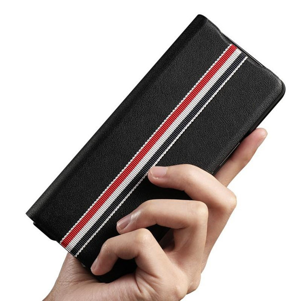 Samsung Galaxy Z Fold3 5G Cowhide Shockproof Fold Leather Case(Black)