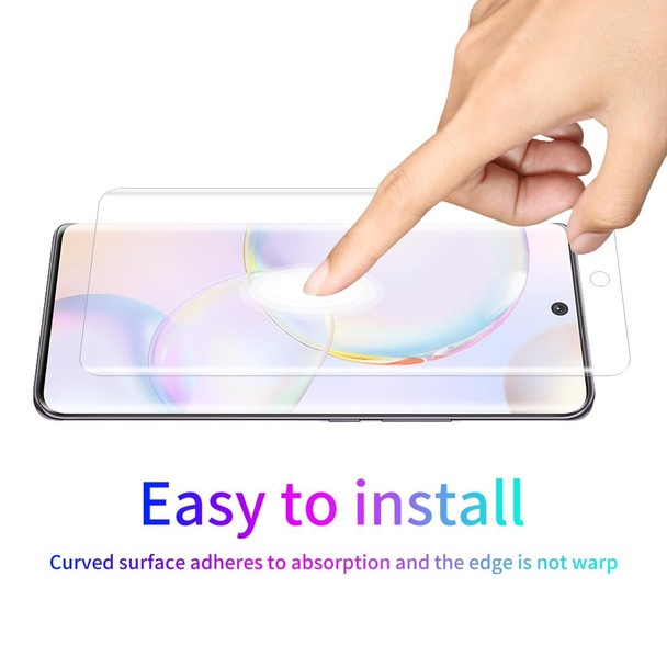 Honor 50 10 PCS ENKAY Hat-Prince 3D Curved Full Coverage PET Hot Bending HD Screen Protector Soft Film Support Fingerprint Unlock