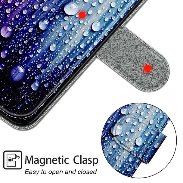 Huawei Y6 2018 / Honor 7A Voltage Colored Drawing Magnetic Clasp Horizontal Flip PU Leather Case with Holder & Card Slots(C05 Purple Blue Water Drops)