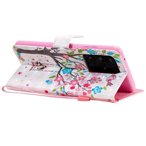 Galaxy S20 Ultra 3D Painting Horizontal Flip Leather Case with Holder & Card Slot & Lanyard(Girl Under The Tree)