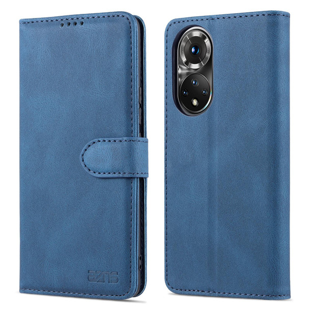 Honor 50 Pro AZNS Dream II Skin Feel PU+TPU Horizontal Flip Leather Case with Holder & Card Slots & Wallet(Blue)