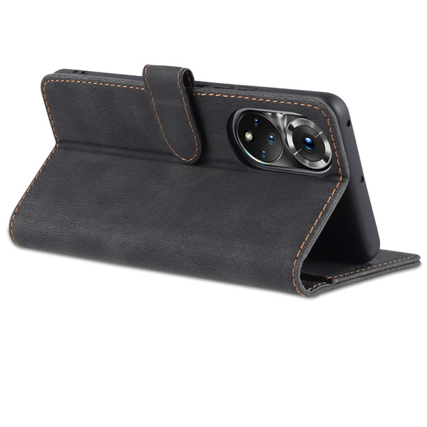 Honor 50 AZNS Dream II Skin Feel PU+TPU Horizontal Flip Leather Case with Holder & Card Slots & Wallet(Black)