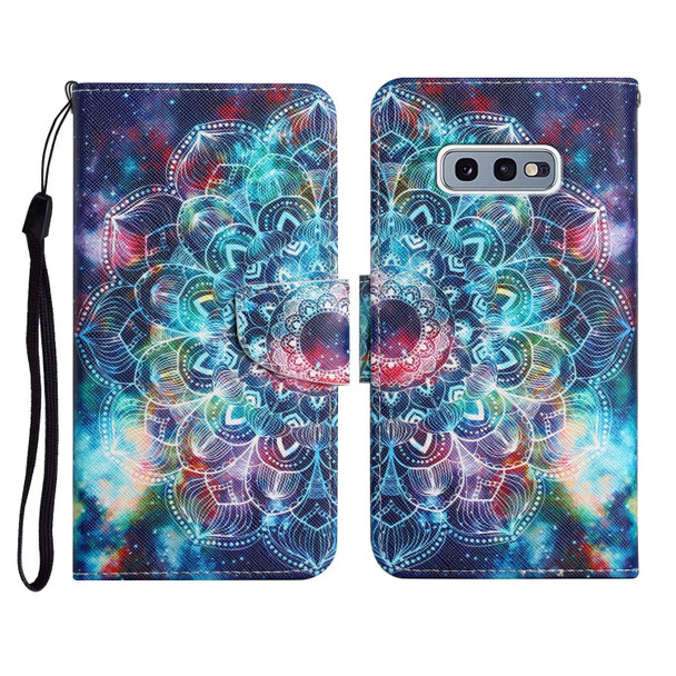 Samsung Galaxy S10e Painted Pattern Horizontal Flip Leather Case with Holder & Card Slot & Wallet(Starry Mandala)