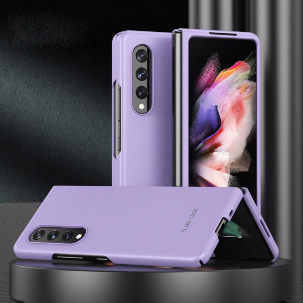 Samsung Galaxy Z Fold3 5G Skin Feel Frosted Electroplating Foldable PC Protective Case (Purple)