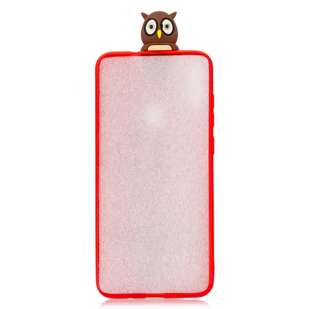 Galaxy A11 Shockproof Cartoon TPU Protective Case(Red Owl)