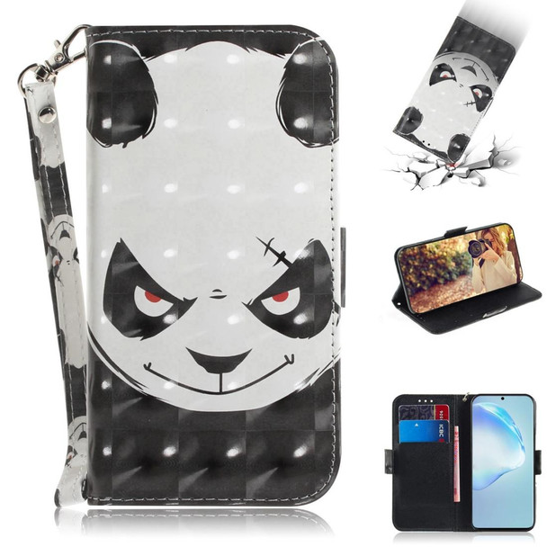 Galaxy S20 Ultra 3D Formula Pattern Magnetic Attraction Horizontal Flip Leather Case with Lanyard, Support Holder & Card Slot & Wallet(Angry Bear)