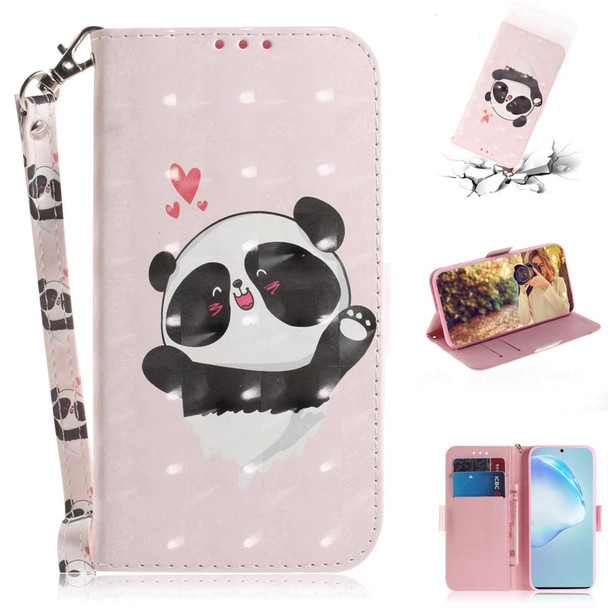 Galaxy S20+ 3D Formula Pattern Magnetic Attraction Horizontal Flip Leather Case with Lanyard, Support Holder & Card Slot & Wallet(Love-heart Bear)