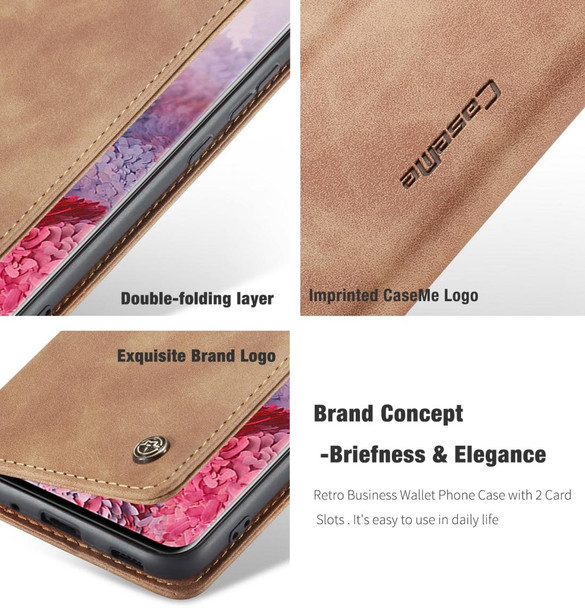 Galaxy S20 Ultra CaseMe Multifunctional Horizontal Flip Leather Case, with Card Slot & Holder & Wallet(Brown)