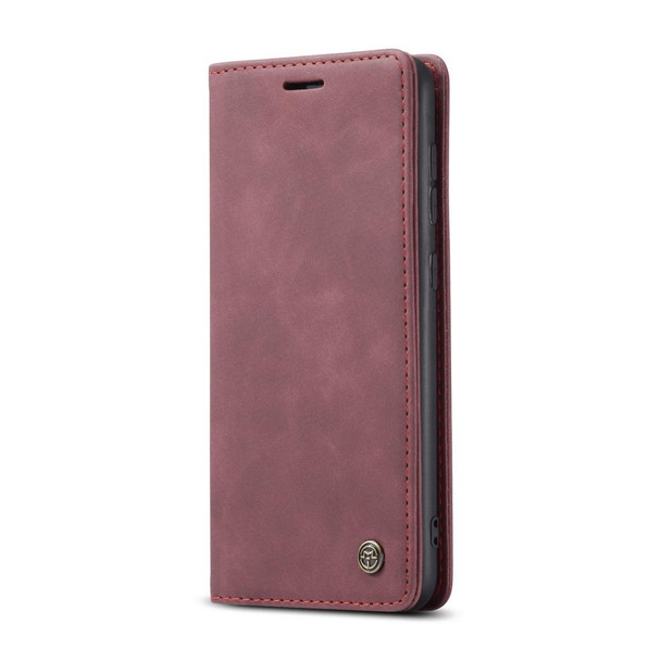 Galaxy A51 CaseMe Multifunctional Horizontal Flip Leather Case, with Card Slot & Holder & Wallet(Wine Red)