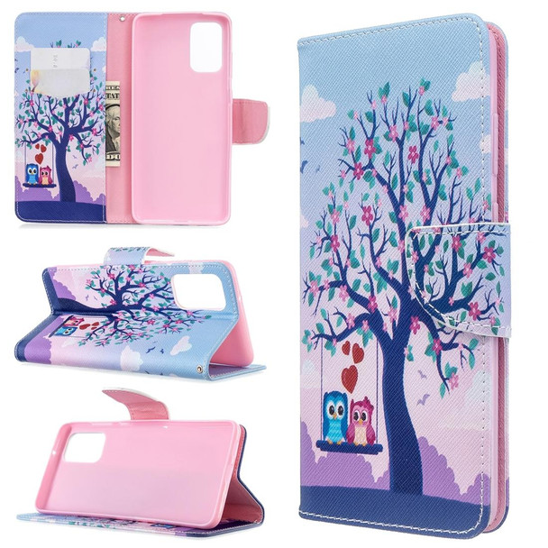 Galaxy S20 Ultra Colored Drawing Pattern Horizontal Flip Leather Case with Holder & Card Slots & Wallet(Tree)