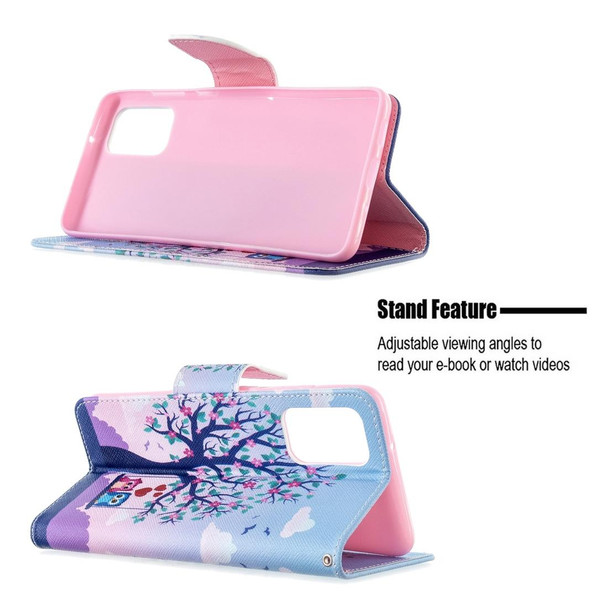 Galaxy S20 Ultra Colored Drawing Pattern Horizontal Flip Leather Case with Holder & Card Slots & Wallet(Tree)