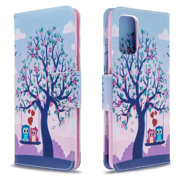 Galaxy S20 Ultra Colored Drawing Pattern Horizontal Flip Leather Case with Holder & Card Slots & Wallet(Tree)