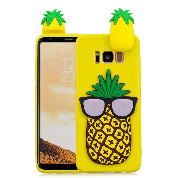 Galaxy S8+ 3D Cartoon Pattern Shockproof TPU Protective Case(Big Pineapple)