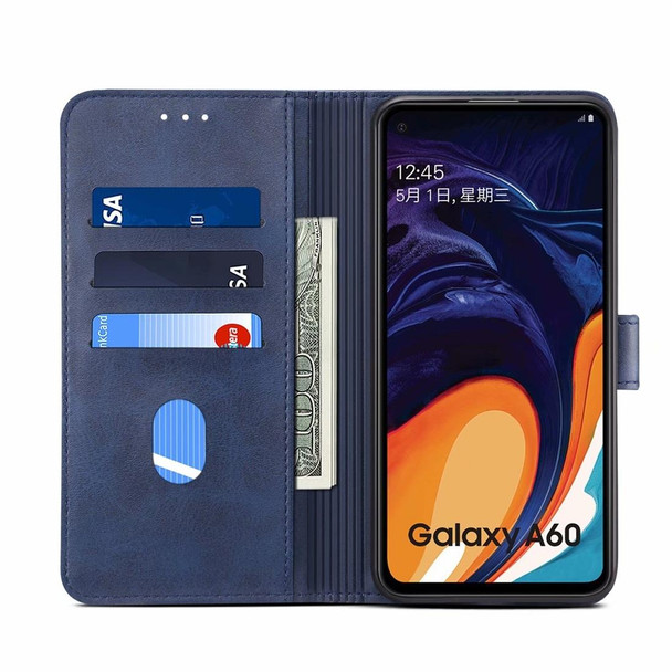 Galaxy A20 / A30 GUSSIM Business Style Horizontal Flip Leather Case with Holder & Card Slots & Wallet(Blue)