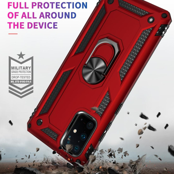 Galaxy S20+ Armor Shockproof TPU + PC Protective Case with 360 Degree Rotation Holder(Gold)