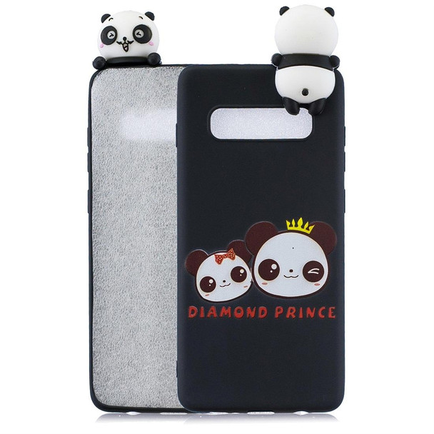 Galaxy S10+ Shockproof Cartoon TPU Protective Case(Two Pandas)