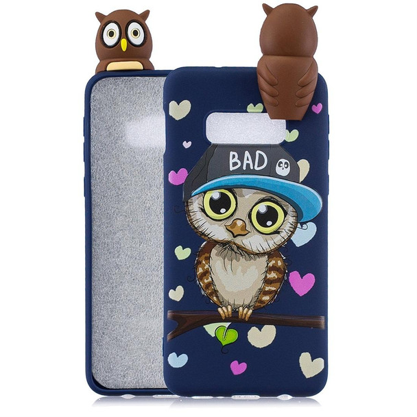 Galaxy S10e Shockproof Cartoon TPU Protective Case(Blue Owl)