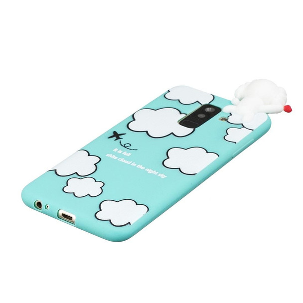 Galaxy A6+ (2018) Shockproof Cartoon TPU Protective Case(Clouds)