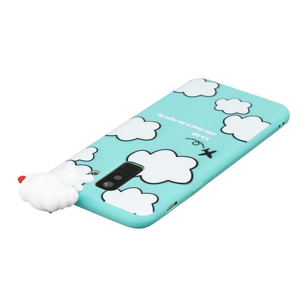 Galaxy A6+ (2018) Shockproof Cartoon TPU Protective Case(Clouds)