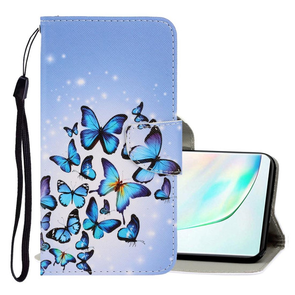Galaxy Note 10 Plus 3D Colored Drawing Horizontal Flip PU Leather Case with Holder & Card Slots & Wallet(Multiple Butterflies)