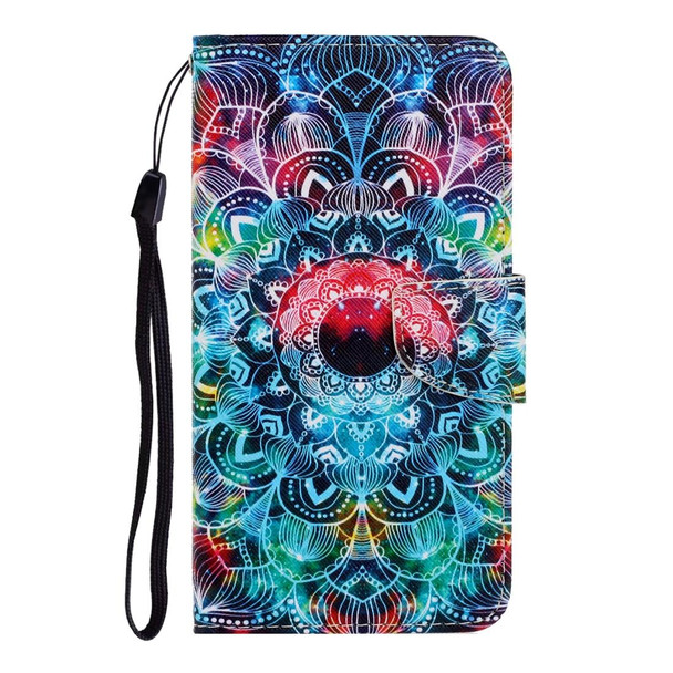 Galaxy A10 / M10 3D Colored Drawing Horizontal Flip PU Leather Case with Holder & Card Slots & Wallet(Mandala)