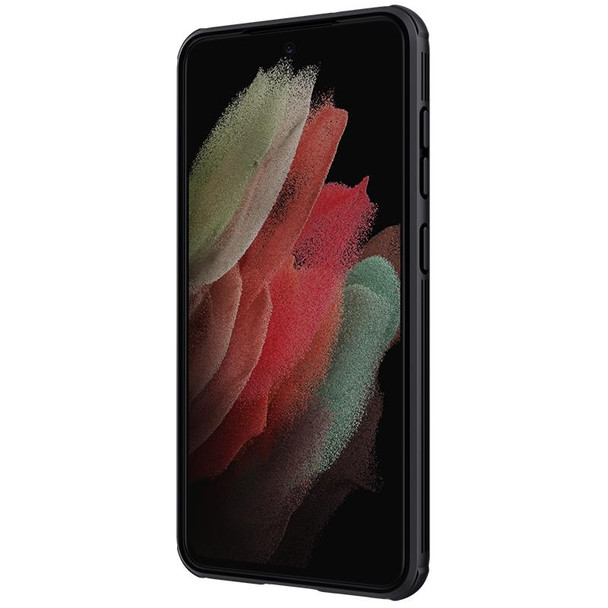Samsung Galaxy S21 FE 5G NILLKIN Black Mirror Pro Series Camshield Full Coverage Dust-proof Scratch Resistant Phone Case(Black)