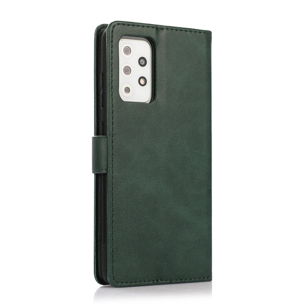 Samsung Galaxy A72 5G / 4G Calf Texture 2 in 1 Detachable Magnetic Back Cover Horizontal Flip Leather Case with Holder & Card Slots & Wallet & Photo Frame(Green)