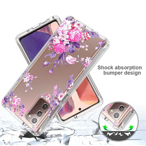 Samsung Galaxy Note20 2 in 1 High Transparent Painted Shockproof PC + TPU Protective Case(Rose)