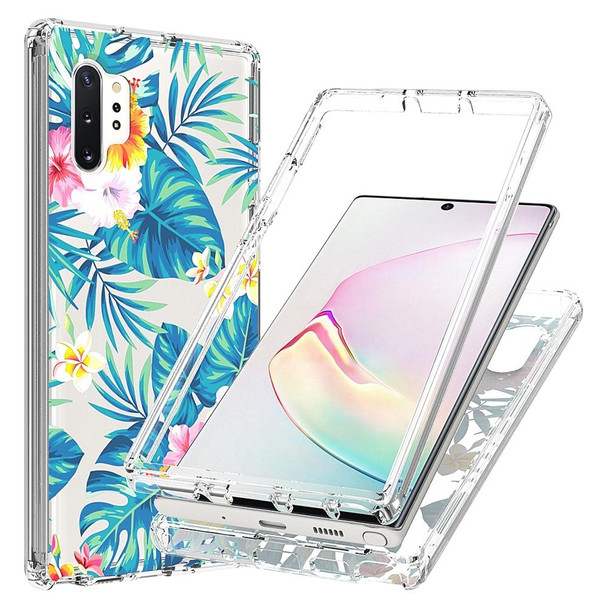 Samsung Galaxy Note 10 2 in 1 High Transparent Painted Shockproof PC + TPU Protective Case(Banana Leaf)