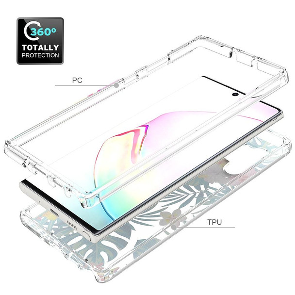 Samsung Galaxy Note 10 2 in 1 High Transparent Painted Shockproof PC + TPU Protective Case(Banana Leaf)