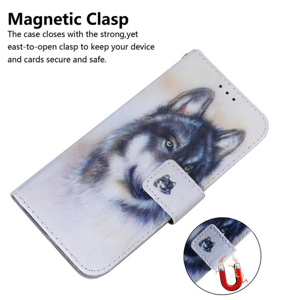 Galaxy S10 Lite (A91) 3D Colored Drawing Horizontal Flip Leather Case with Holder & Card Slot & Wallet(Wolf)