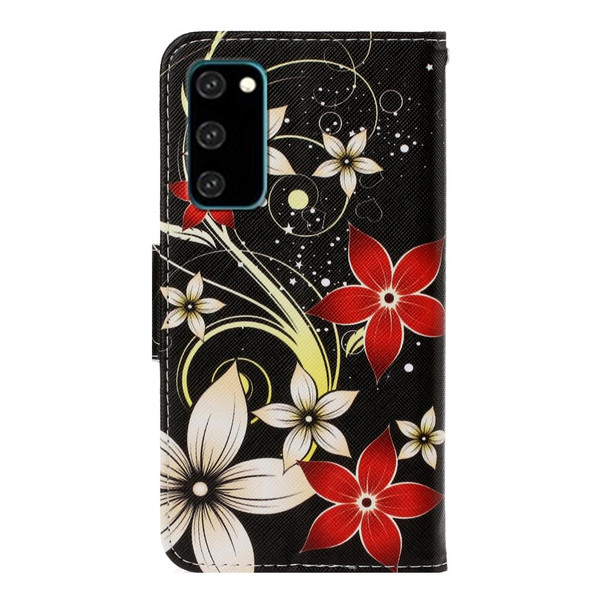 Galaxy S20 3D Colored Drawing Horizontal Flip PU Leather Case with Holder & Card Slots & Wallet(Red Flower)