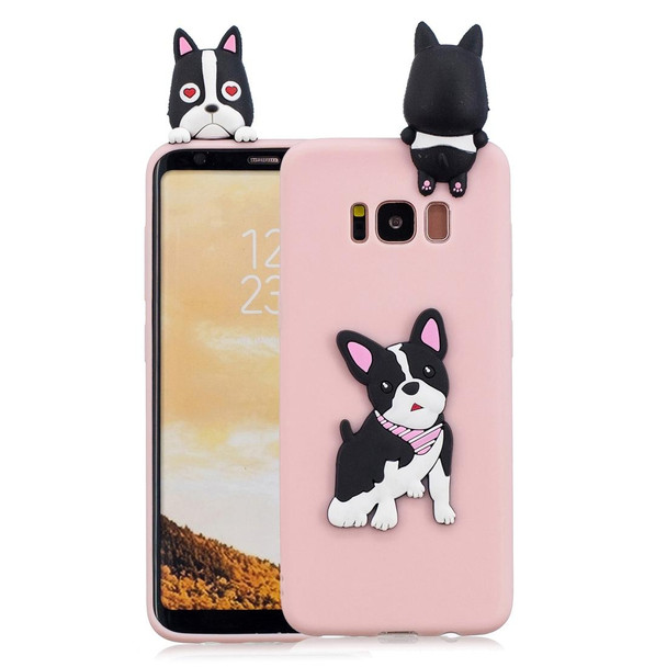 Galaxy S8 3D Cartoon Pattern Shockproof TPU Protective Case(Cute Dog)