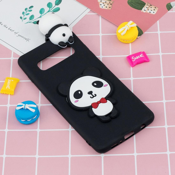 Galaxy S10 3D Cartoon Pattern Shockproof TPU Protective Case(Red Bow Panda)