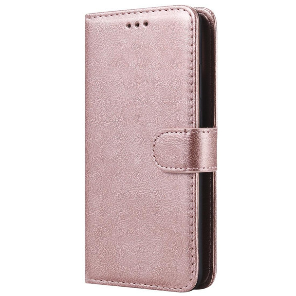 Huawei Honor 10 Lite Solid Color Horizontal Flip Protective Case with Holder & Card Slots & Wallet & Photo Frame & Lanyard(Rose Gold)